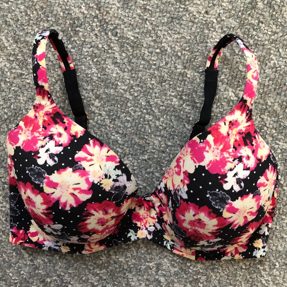 Soma Embraceable Full Coverage floral bra Sz 34DD